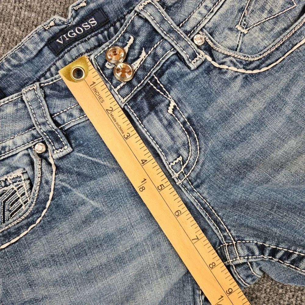 Vigoss The Chelsea Capri Jeans Womens 5/ 6 Med Wash‎ Low Rise Stretch Denim Crop